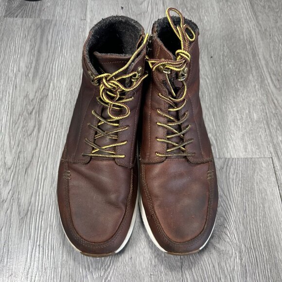 REEF Rover Hi Boot Leather Mens Size 11.5 Brown White Boots main image 11